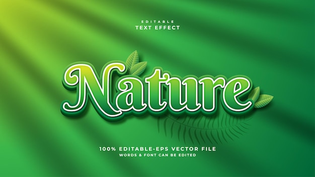 Green nature text effect