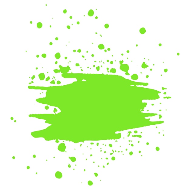 Vector green paint drops and splashes