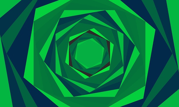 Green Spiral Abstract Geometric Background Vector Illustration