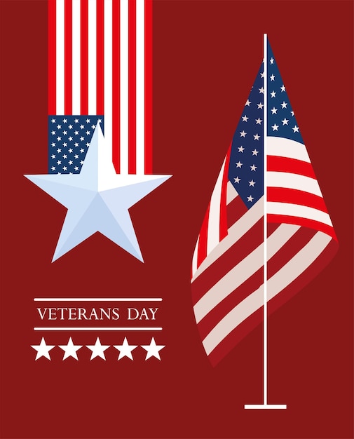 Greeting card of veterans day