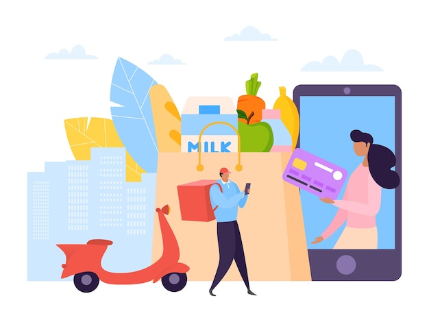 Vector grocery delivery service online