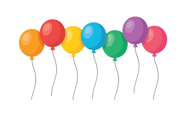 Group of Colorful Balloons. Celebration Party Decorations