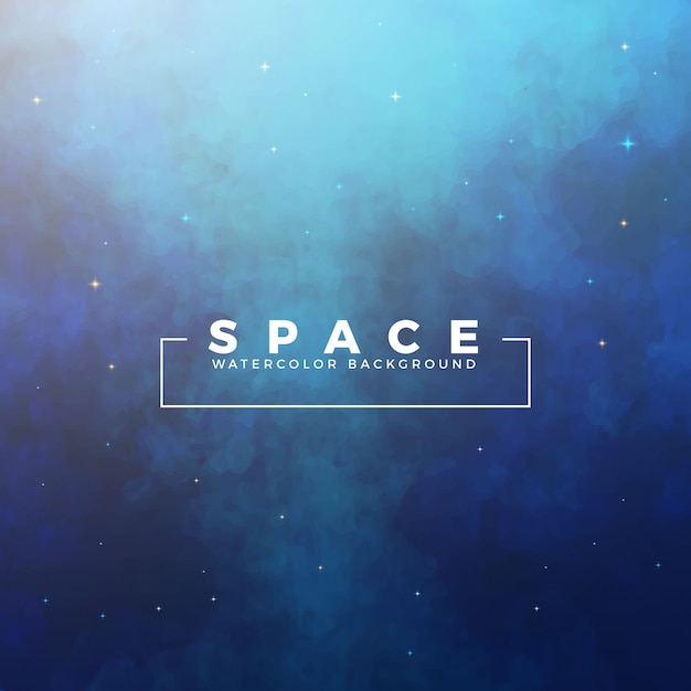 Vector grunge space watercolor background