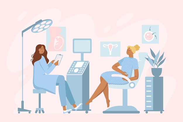 Gynecology consultation illustration