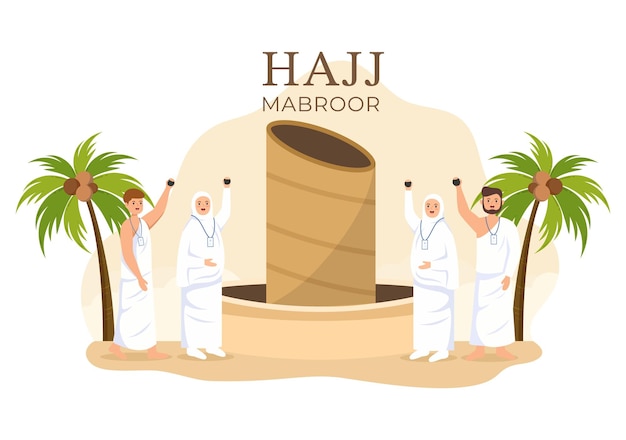 Hajj or Umrah Mabroor Illustration