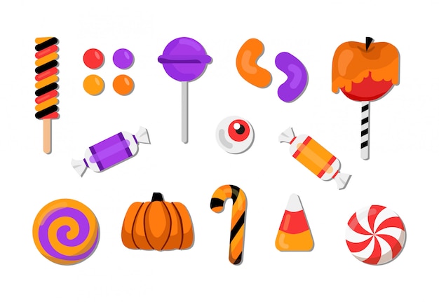 Halloween candies set