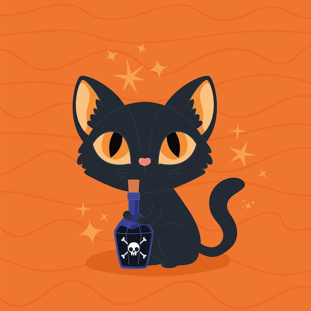 Halloween cat design