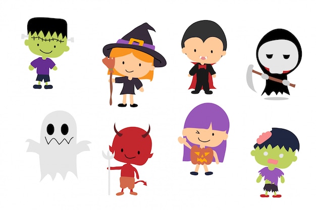 Halloween character set