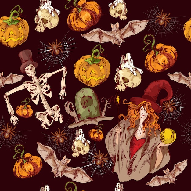 Halloween seamless pattern