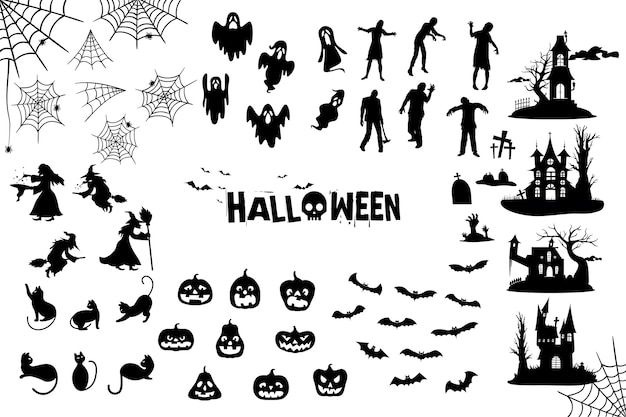 Halloween silhouette collection