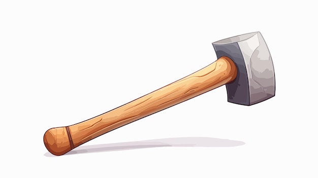 Hammer Illustration on White Cartoon Vector