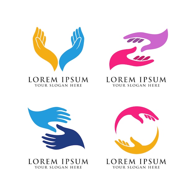 hand care logo template