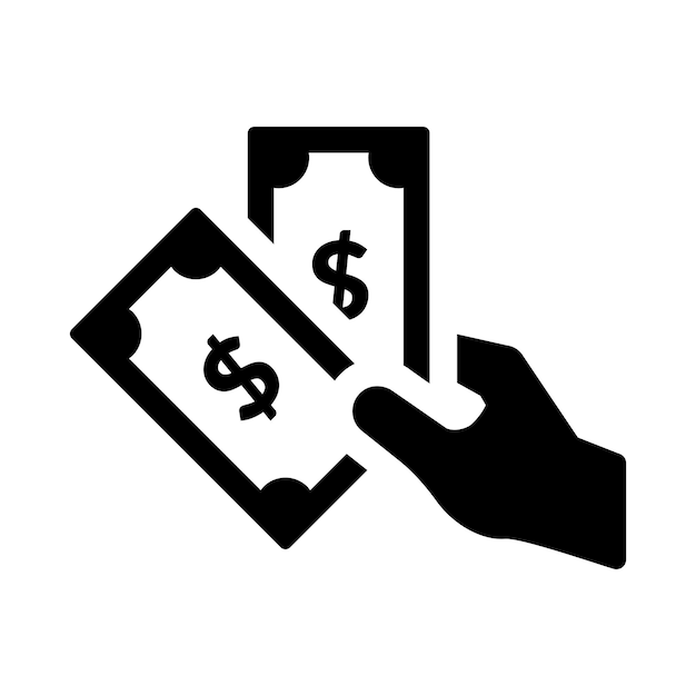 Hand cash icon