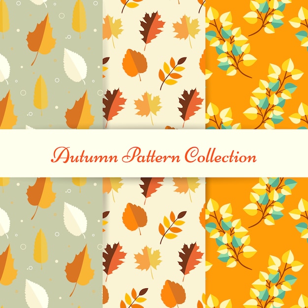 Hand draw autumn patterns