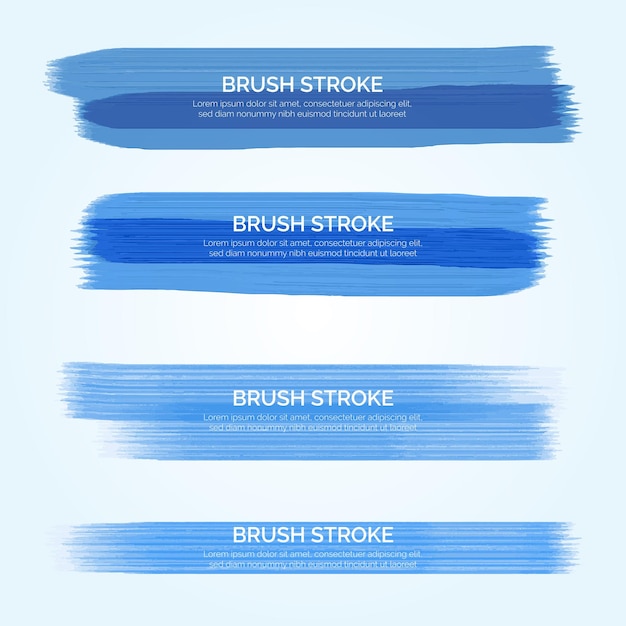 Vector hand draw blue brush watercolor strock