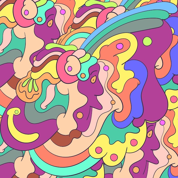 Hand Drawn Abstract Doodle Background