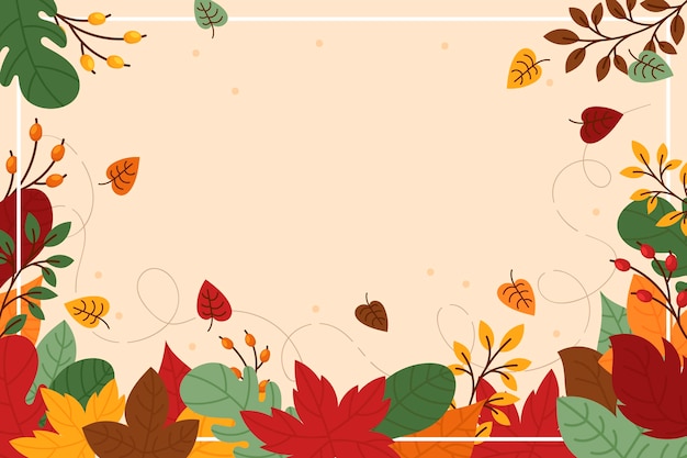 Hand drawn autumn background