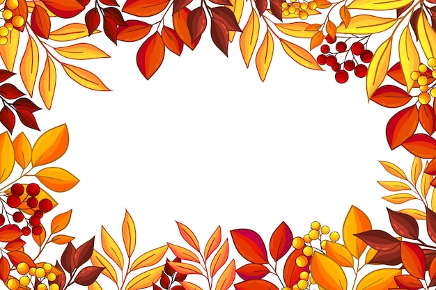 Hand drawn autumn background