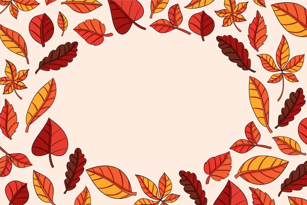 Hand drawn autumn background