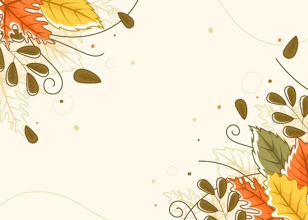 Hand drawn autumn background