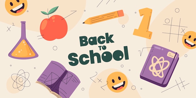Vector hand drawn back to school background