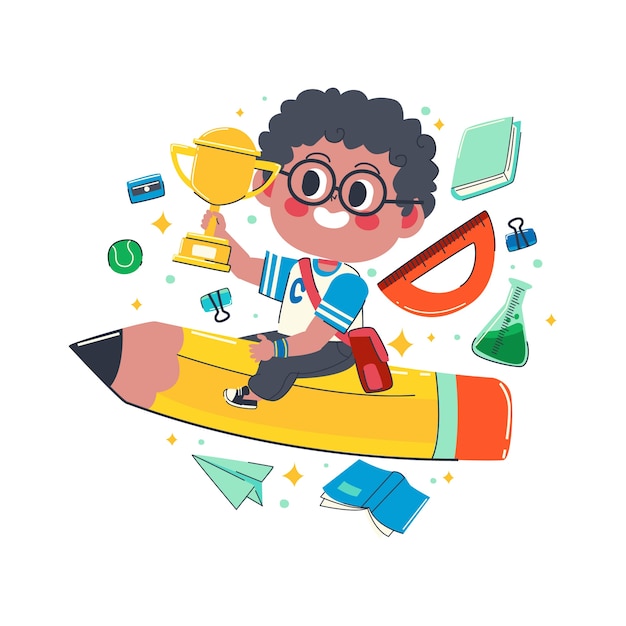 Hand drawn back to school illustration