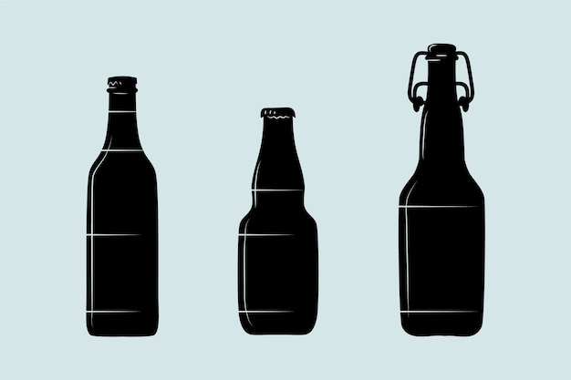 Hand drawn beer silhouette