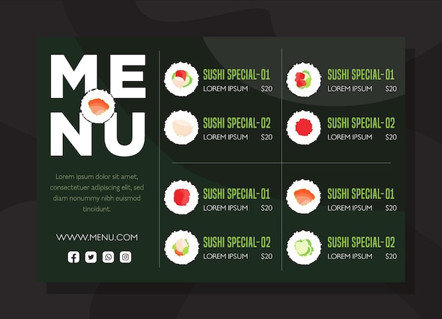 Vector hand drawn chinese food vector menu template