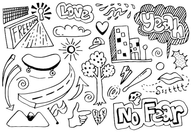 Vector hand drawn creative art doodle design concept business concept illustration and it can also be for wall graffiti art