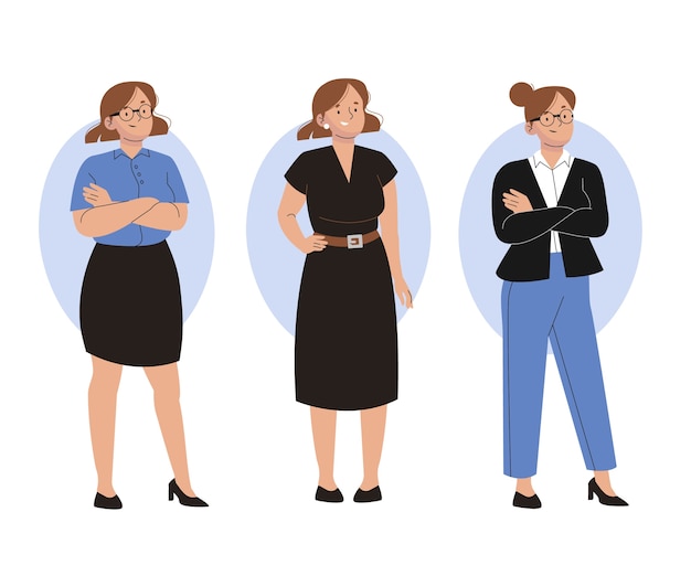 Hand drawn dress code illustration