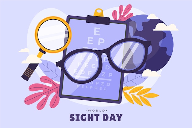 Vector hand drawn flat world sight day background