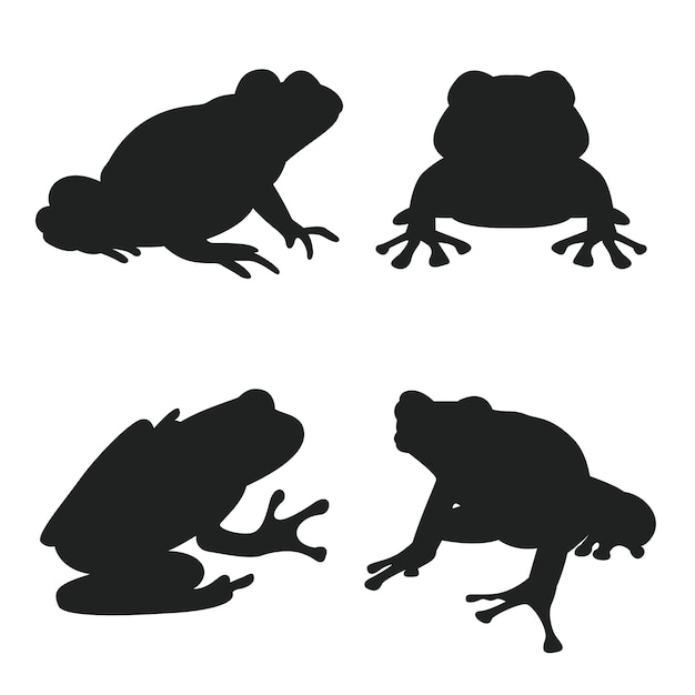 Hand drawn frog silhouette