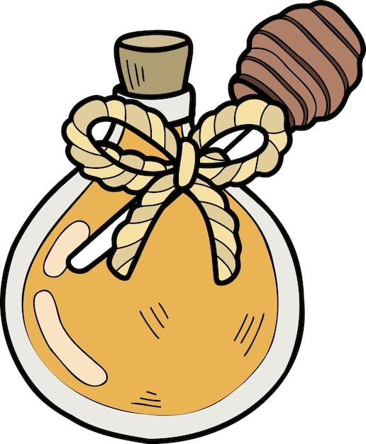 Hand Drawn honey jar illustration