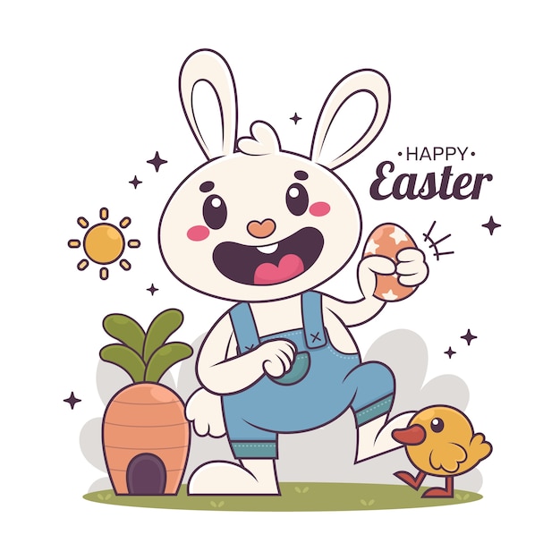 Hand drawn illustration for easter holiday