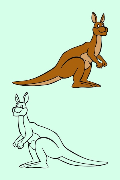 Vector hand drawn kangaroo vector illustration