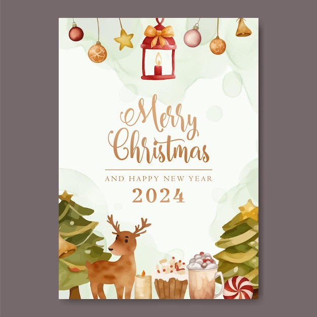 Vector hand drawn merry christmas background