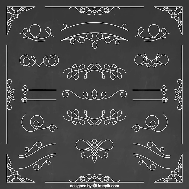 Hand Drawn Ornamental Elements Set