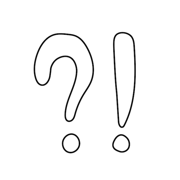 Hand drawn question exclamation mark