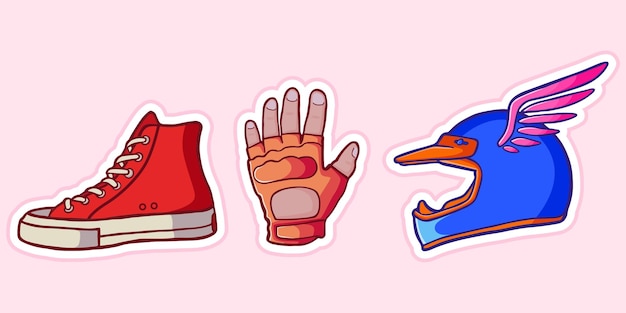 Hand drawn racer stickers pack