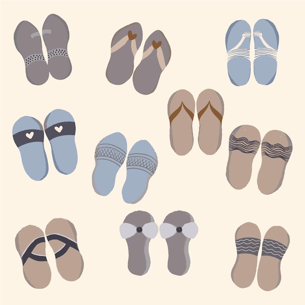 Hand drawn sandals collection