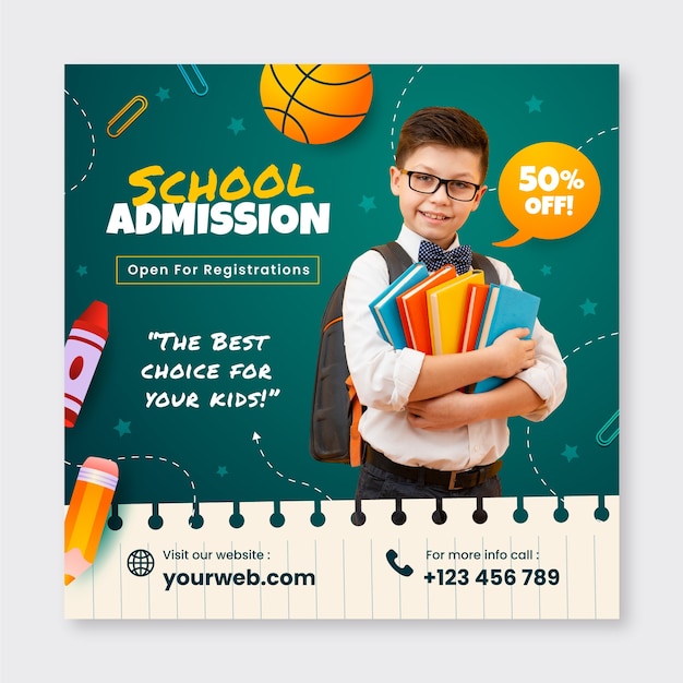 Hand drawn school template