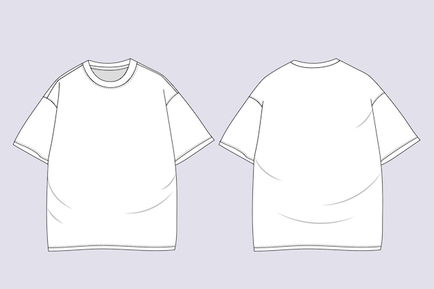 Vector hand drawn t-shirt outline illustration