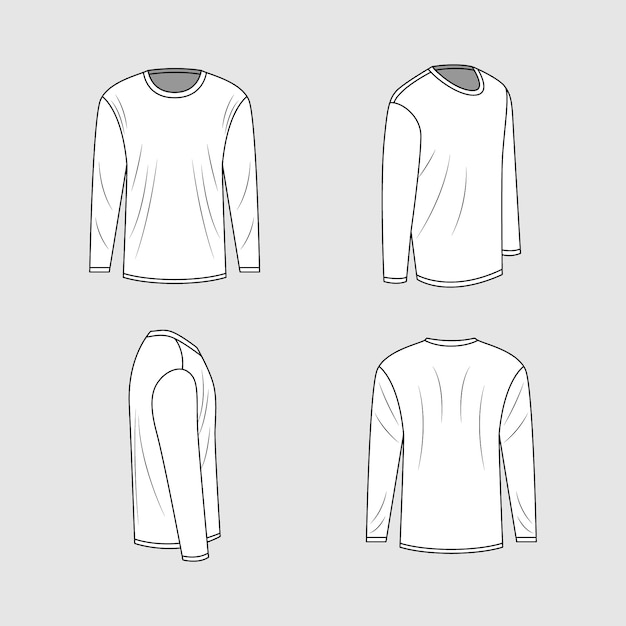 Hand drawn t-shirt outline illustration