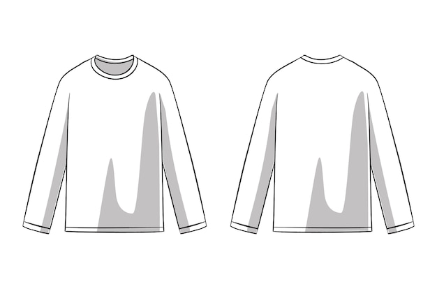 Hand drawn t-shirt outline illustration