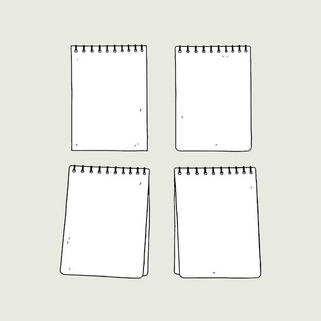 Vector hand drawn vector illustration of writing pad