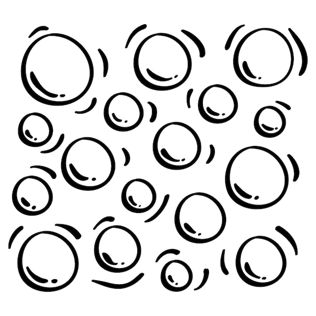 Vector hand drawn water bubble icon