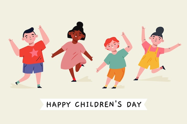 Vector hand drawn world childrens day