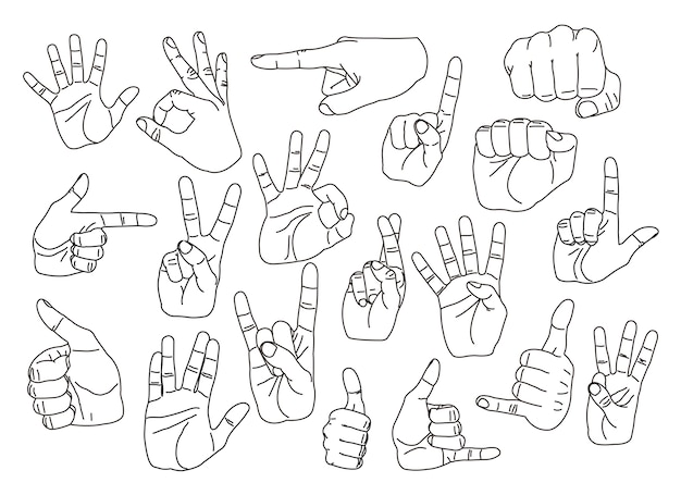 Hand gestures set