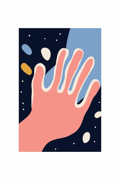 Vector hand human with space background vector illustration design vector illustration design vector illustration design