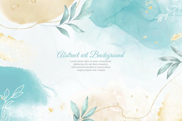 Vector hand painted watercolor floral background